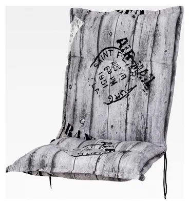 Produktbild von Sitzpolster Niederlehner Rom grau mit Schriftzug 103x50x9 cm
