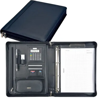 Immagine prodotto di Alassio 30061 Ringbuchmappe "BOSA" A4 Nappaleder schwarz(T)