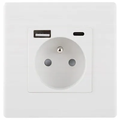 Produktbild von eLumos FLEX Einzelsteckdose mit USB A+C Weiß