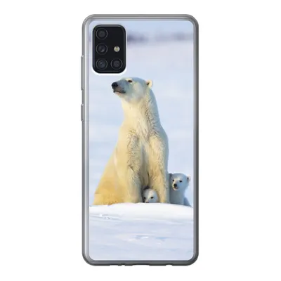 Produktbild von MuchoWow® Handyhülle Schutzhülle Hülle für Samsung Galaxy A52 5G Eisbär - Schnee - Jungtiere Silikon Softcase Handy Hülle - Umschlag