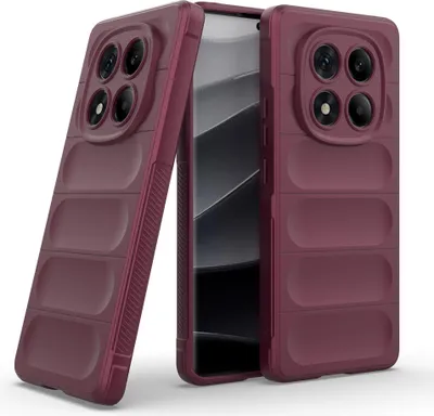 Produktbild von Handy Hülle für Xiaomi Redmi Note 14 Pro Grip Case Cover Schutzhülle Softgrip Farbe: Burgunder Rot