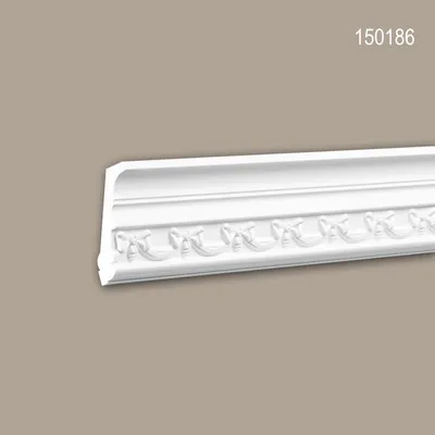 Produktbild von PROFHOME 150186 Eckleiste aus Polyurethan Deckenleiste Stuckleiste 2 m