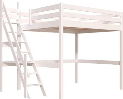 Produktbild von Hochbett 160x200 Sylvia mit Müllertreppe - Weiß