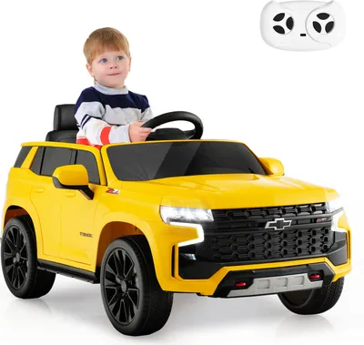 Obrázek produktu pro COSTWAY Chevrolet dětské elektrické auto, elektrické vozidlo pro děti od 3 let (žluté)