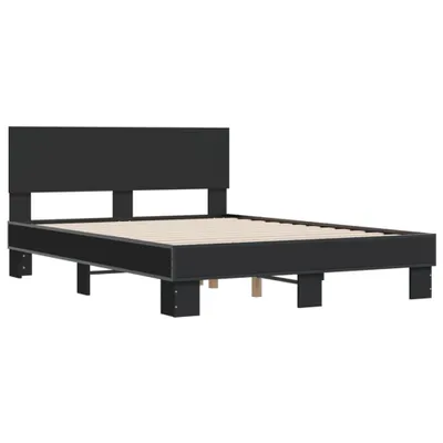 Produktbild von Bettgestell Schwarz 120x190 cm Holzwerkstoff und Metall