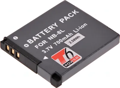 Immagine prodotto di Batteria T6 Power per Canon PowerShot A3100 IS, Li-Ion, 3,6 V, 700 mAh (2,5 Wh), nero