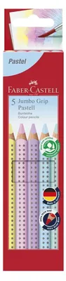 Immagine prodotto di FABER CASTELL 110991 Matita colorata Jumbo GRIP 5 colori pastello assortiti