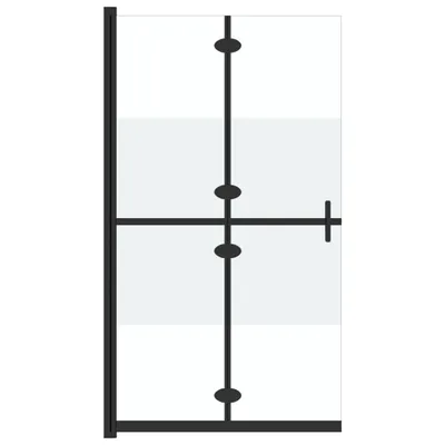 Produktbild von vidaXL Faltbare begehbare Duschwand Halbmattiertes ESG-Glas 80x190 cm