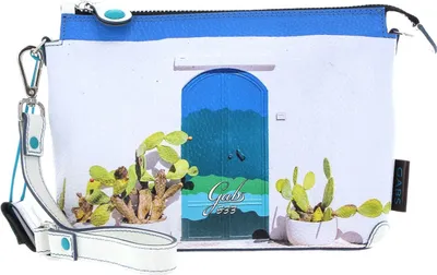 Immagine prodotto di Gabs borsa a tracolla borsa a tracolla Josephine TG Trip Pelle + Ruga Black Bag Porta Blu bianco