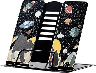 Image de Support pour livres pour enfants réglable, en métal, 6 positions, pliable