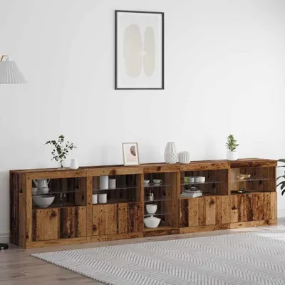 Immagine prodotto di credenza vidaXL LED in legno recuperato 283 x 37 x 67 cm materiale a base di legno