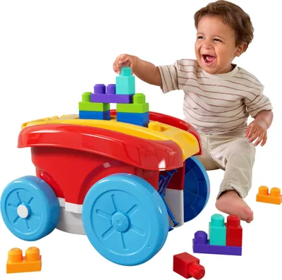 Produktbild von MEGA BLOKS Bausteinwagen mit Aufbewahrungsmöglichkeit (20 Teile) für Kleinkinder, Bausteine, 1 Jahr(e), Kunststoff, 20 Stück(e), 1,5 kg