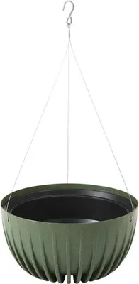 Zdjęcie produktu dla HowHomely doniczka okrągła 14 cm wysokości, wisząca doniczka, zielona doniczka na balkon ogrodowy