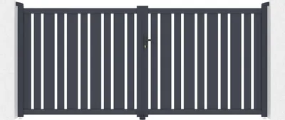 Produktbild von Doppelflügeltor aus Aluminium 3,5m VEYMONT H.160cm grau