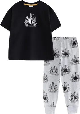 Image de Newcastle United FC - Pyjama à manches courtes et pantalon long pour garçon NS9114 (158-164) (noir/gris)