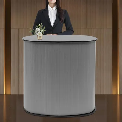 Obrázek produktu pro Skládací stolek – stříbrný – 40x90x90 cm – lehký