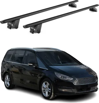 Produktbild von Dachträger Grundtäger für Ford Galaxy 2015-2023 100kg Alu Schwarz 2 tlg ABE
