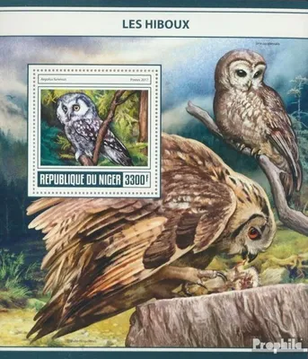 Produktbild von Briefmarken Niger 2017 Mi Block 707 (kompl. Ausg.) postfrisch Eulen