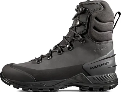 Hoher schwarzer Mammut Blackfin Leather High GTX Men Schuh mit Schnürung und gepolstertem Schaft