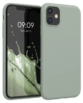 Produktbild von kwmobile Handyhülle für Apple iPhone 11 Hülle - TPU Case - Kabelloses Laden - Schutzhülle Cover in Graugrün