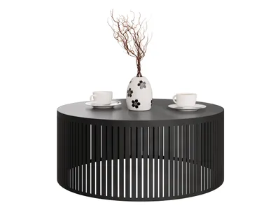 Produktbild von MIRJAN24 Couchtisch Velede Mini, Wohnzimmer Kaffeetisch, Gestell aus Stahl (Farbe: Schwarz / Schwarz Molet)