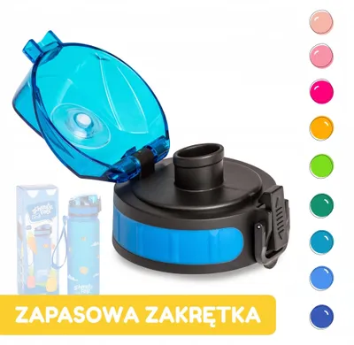 Immagine prodotto di Coperchio di ricambio per beverino Schmatzfatz, coperchio per beverino sportivo, coperchio di ricambio a prova di perdite per beverino, coperchio per beverino senza BPA, ricambi Schmatzfatz, chiusura in blu