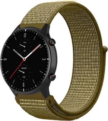 Produktbild von Strap-it Amazfit GTR 2 Nylonarmband (Oliv)