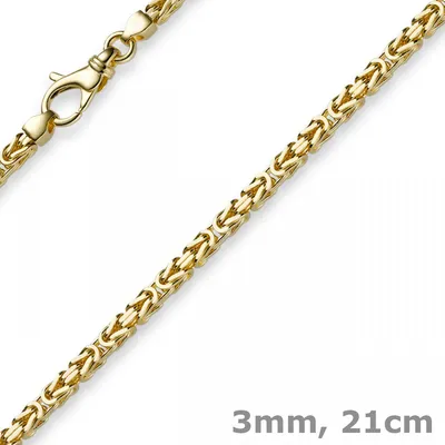 3mm-Armband-Königskette-750-Gelbgold-21cm