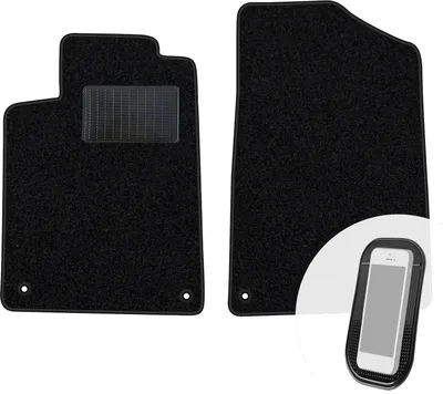 Produktbild von moto-MOLTICO Vorne Fußmatten Auto Velours Autoteppiche Schwarz Automatten Set 2-teilig passend für Peugeot 607 2001-2011