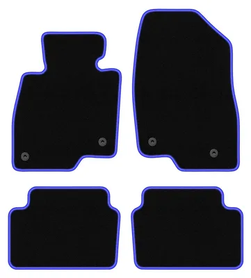 Produktbild von Fußmatten Automatten Velours Schwarz/Blau für Mazda 6 GJ III 2012- Set 4-tlg
