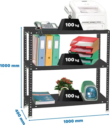 Produktbild von Metallregal COMFORT PLUS 3/400 1000 ANTHRAZIT