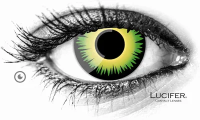 Image de Lentilles de contact colorées Lucifer® Green Werewolf - 2 pièces (1 paire), sans ordonnance