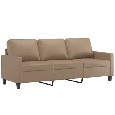 Produktbild von vidaXL 3-Sitzer-Sofa Cappuccino-Braun 180 cm Kunstleder