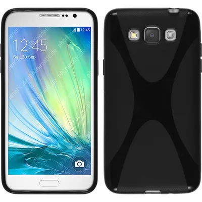 Produktbild von PhoneNatic Case kompatibel mit Samsung Galaxy Grand 3 - schwarz Silikon Hülle X-Style + 2 Schutzfolien