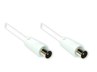 Image de Alcasa Coax 5m câble coaxial 9.5 mm blanc