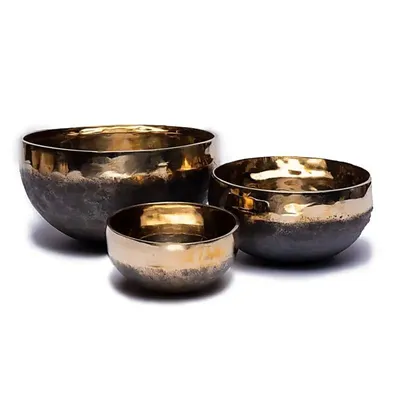 Produktbild von Klangschale Ishana Schwarz/Gold - 1450-1550 G; 22,5 cm