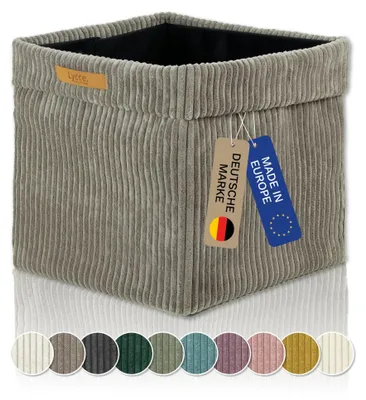 Image de Boîte de rangement Kallax Cord, 1 pièce, couleur taupe, pliable, dimensions : 33 x 33 x 31 cm