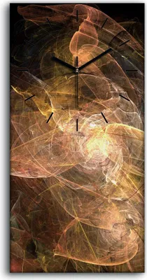 Produktbild von Küchenuhr Bürouhr Leinwand Uhr Geräuschlos 30x60 Dekor Malerei Kunst - schwarze Hände