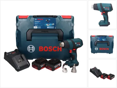 Produktbild von Bosch GHG 18V-50 Professional Akku Heissluftgebläse 18 V 300° C / 500° C + 2x Akku 5,0 Ah + Ladegerät + L-Boxx