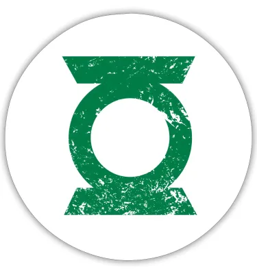 Produktbild von Spreadshirt DC Comics Justice League Green Lantern Logo Sticker Aufkleber, 10 x 10 cm, Mattweiß