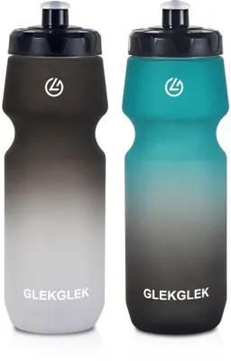 Zdjęcie produktu dla Butelka sportowa 750 ml, bezzapachowa butelka na wodę do fitnessu, jazdy na rowerze, wędrówek i pływania (czarna, biała i zielona)