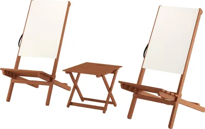 Produktbild von Wikingerstuhl-Set Lagerfeuerstuhl Anglerstuhl Strandstuhl Partystuhl Stofffarbe weiß V-10-361