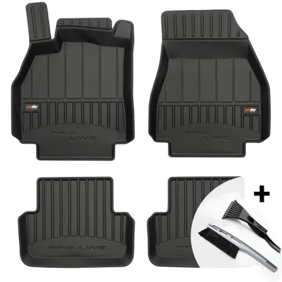 Productafbeelding van moto-MOLTICO 3D rubberen vloermatten voor auto, set van 4 stuks, all-weather rubberen voetmatten - geschikt voor Renault Megane II (2002-2008)