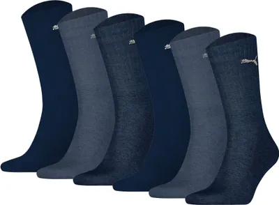 Produktbild von PUMA Unisex Sport-Socken, 6er Pack - Sport Crew Lightweigth, Tennissocken, uni Blau 43-46