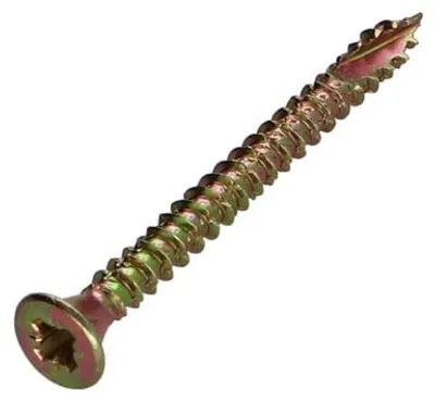 Produktbild von Spanplattenschrauben Senkkopfschraube Pozi N°2 4X30 Gesamtgewinde cut Bohrspitze mit Typ 17 Spitze Dichromat