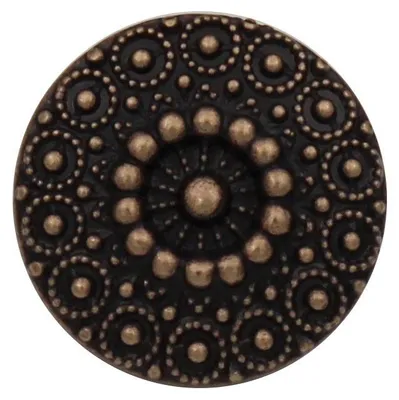 5 Metallknöpfe antik bronzefarben 20 mm für Trachten