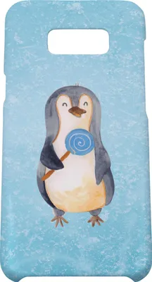 Produktbild von Mr. & Mrs. Panda Samsung Galaxy S8 plus Handyhülle  Pinguin Lolli - Eisblau - Geschenk, Handy, Spruch, Case, Süßigkeiten, Naschen, Cover, Hülle, Ganove, Heißhunger