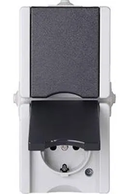 Obrázok produktu pre Kopp 947555007, Typ F, Čierna, Biela, IP44, 250 V, 16 A