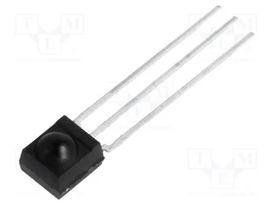 Zdjęcie produktu dla 1 x Zintegrowany odbiornik podczerwieni, kąt widzenia 45°, napięcie zasilania 2,5÷5,5V, model TSSP4038, moduł odbiornika IR, częstotliwość 38 kHz