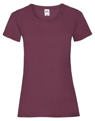 Image de Fruit of the Loom - T-shirt « Valueweight » pour femmes LT2472 (XXL) (burgundy heather)